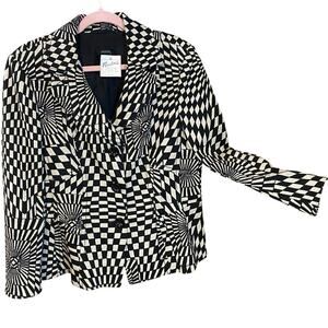 Vintage Basler Diamond Collection Optical Illusion Blazer NWT Size 10 Romania